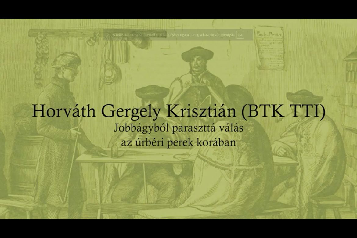 Horváth Gergely Krisztián: Jobbágyból paraszttá válás az úrbéri perek korában | „Az átmenet kora, 1850–1870”
