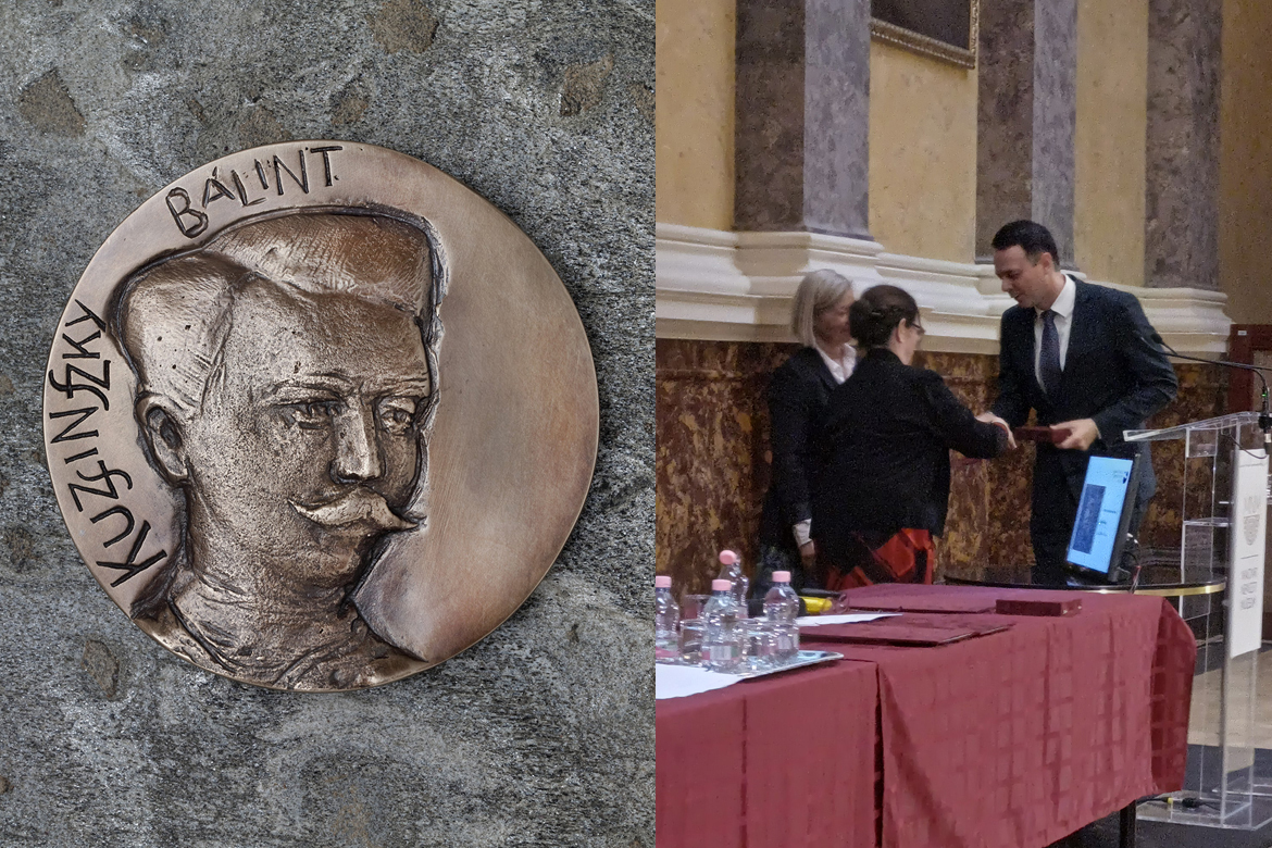 Kuzsinszky Bálint-emlékérmet kapott Bollók Ádám