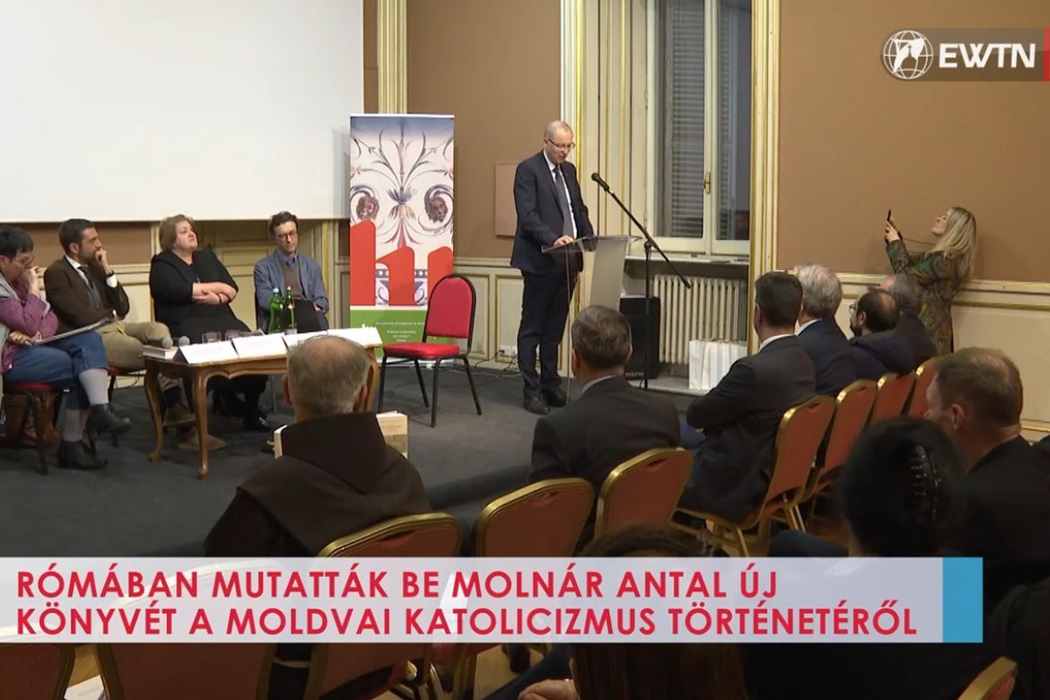 Rómában mutatták be Molnár Antal új könyvét a moldvai katolicizmus történetéről