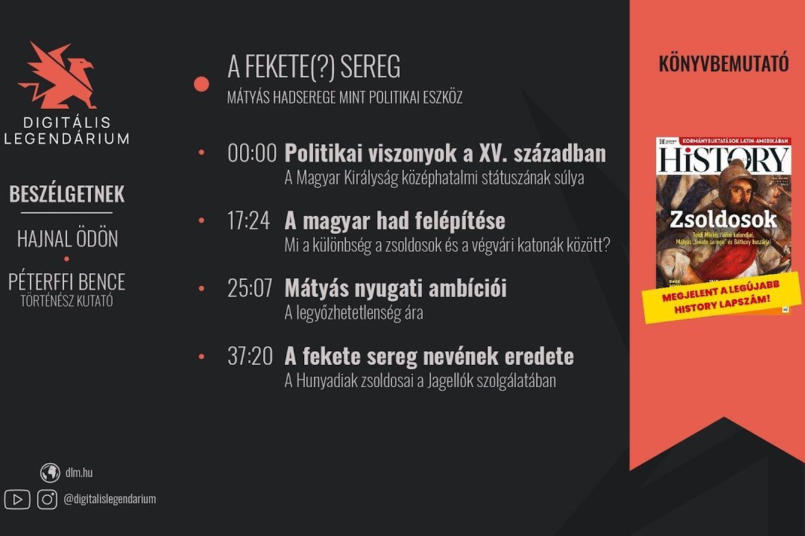 Péterfi Bence a Digitális Legendárium podcastjában a fekete seregről