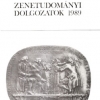 Zenetudományi Dolgozatok 1989