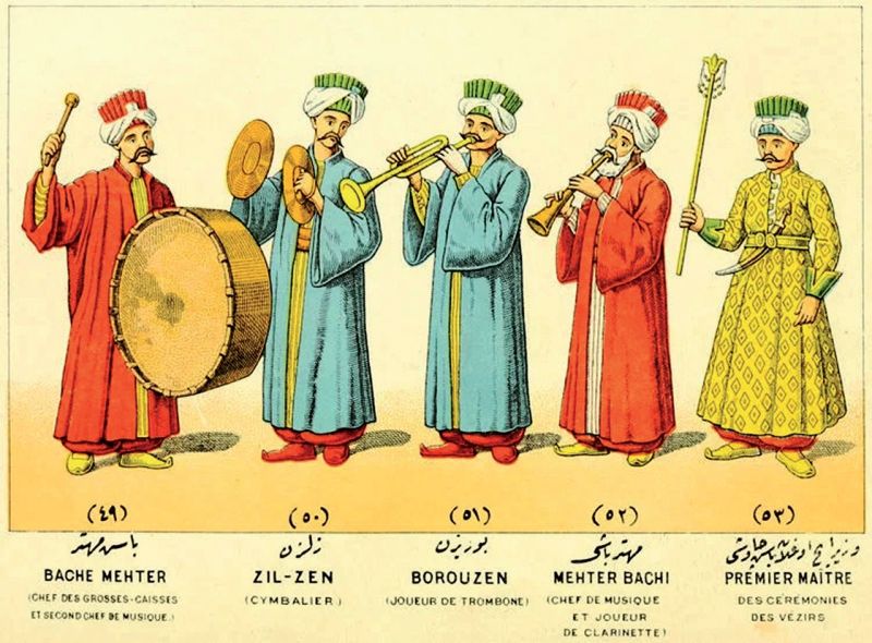 Cimbalmos az oszmán hadseregben (Isztambul, 1907)