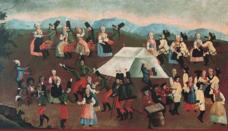 Zsidó és cigány zenekarok ábrázolása (Felső-Magyarország, 1760–1770)