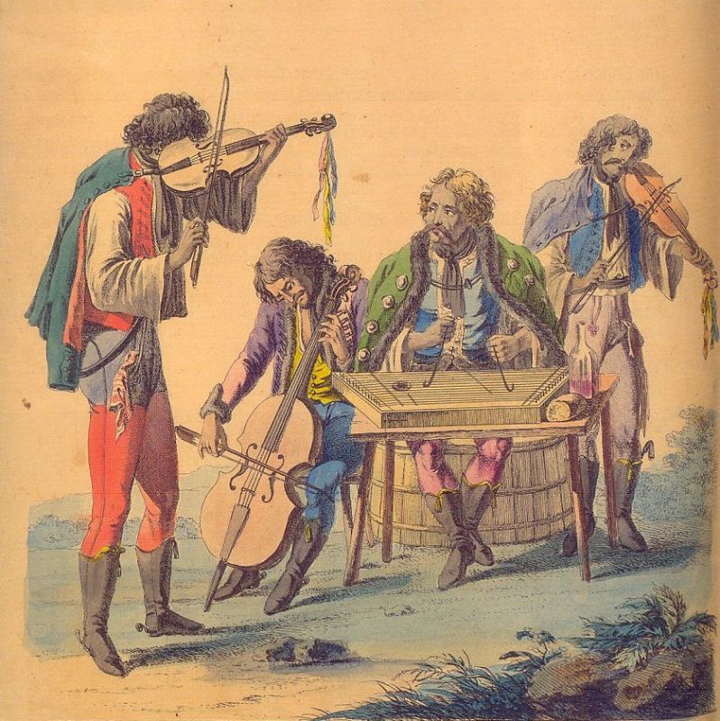 Hagyományos cigányzenekar cimbalommal (Bikessy–Heinbucher, 1816)