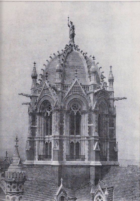 Frederick William Stevens: Bombay, Viktória-pályaudvar, kupola (The Builder, 1888. sz.)